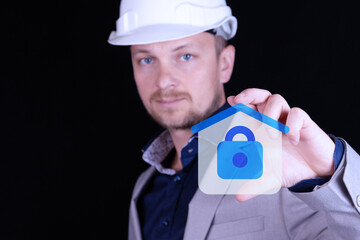 Concept of insurance and safe construction of a turnkey house.