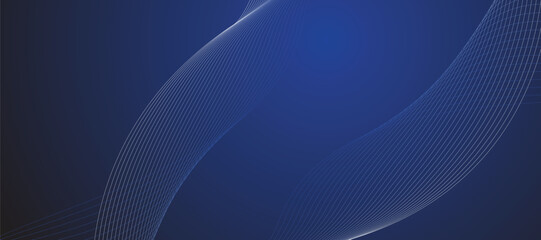Blue abstract line background banner vector image design