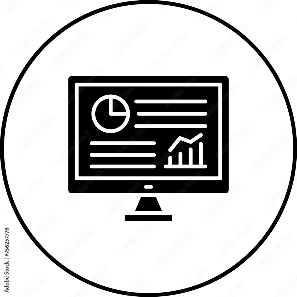 Wall mural Analytics Icon