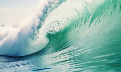 Surf ready seas, closeup shot of sizeable summer waves