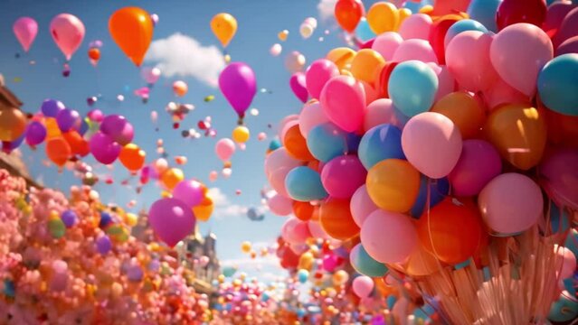 birthday balloons Video 4K