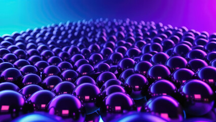 Fototapeta premium cosmic beautiful and rich wallpaper with spheres in electric neon purple palette, showcasing tones, tints, and hues of violet and magenta. vibrant modern digital backgrounds or designs