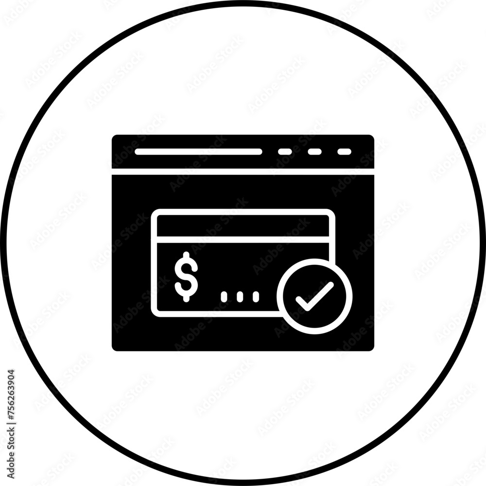 Sticker Online Card Payment Icon