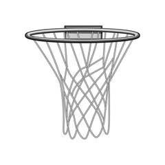 net basketball hoop cartoon. play sport, ring rim, goal player net basketball hoop sign. isolated symbol vector illustration