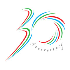 20 years anniversary design vector