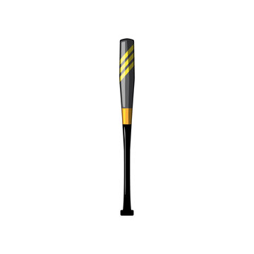 base bat baseball cartoon. objects wooden, glove equipment, black professional base bat baseball sign. isolated symbol vector illustration