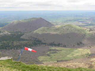 Manche à air dans les montagnes
