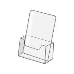 gift business card holder cartoon. stand mockup, display brochure, table mock gift business card holder sign. isolated symbol vector illustration