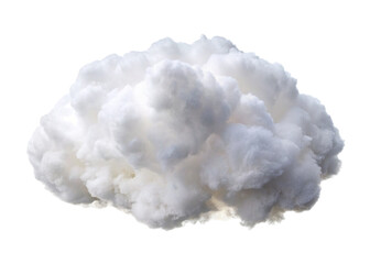 Realistic white cloud on transparent background.
