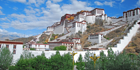 Potala Palace architecture in Tibet