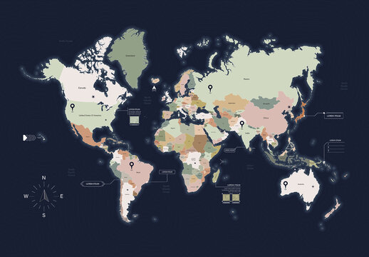 World Map Vector Illustration Kit