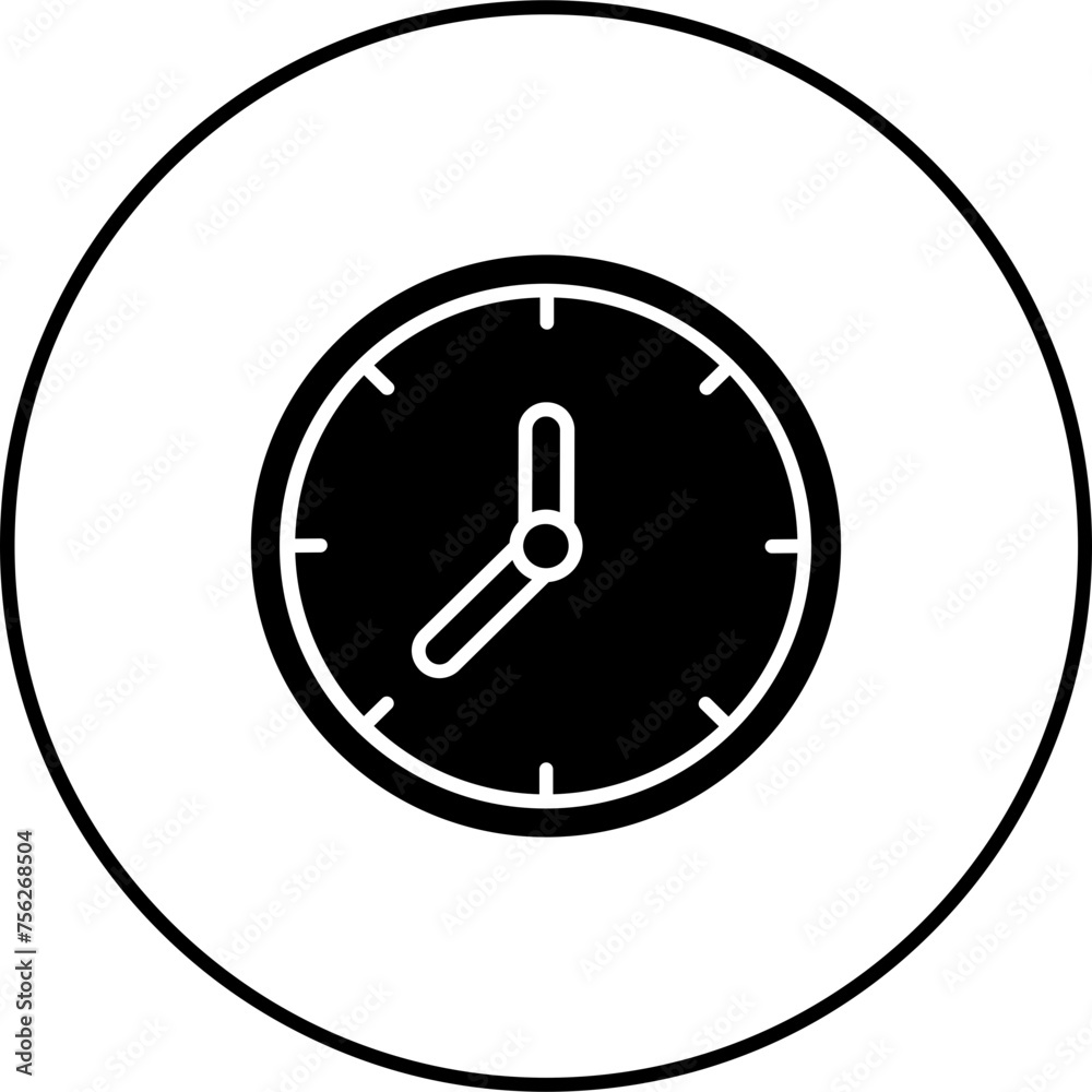 Sticker Clock Icon