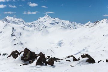 Panoramic view of the Caucasus mountains - 756269707