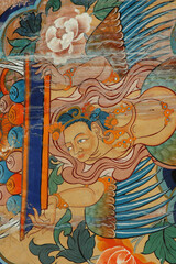 Norbulingka Kangsongsilun mural  architecture in Tibet