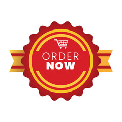 red color order now vector banner 