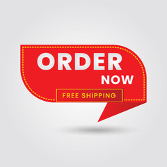 blue and red vector banner order now
