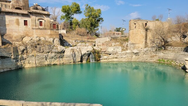 Pond of water at katas raj temple
