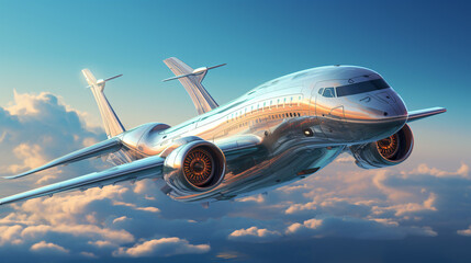 Hyper efficient airliner - obrazy, fototapety, plakaty