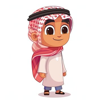 arabic boy cartoon Rendering Character