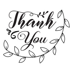 Fototapeta premium Thank You handwritten inscription. Thank you lettering and calligraphy for greeting cards, stickers, banners, prints and home interior, t-shirt, svg.