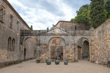 inner courtyard of Fontfroide abbey