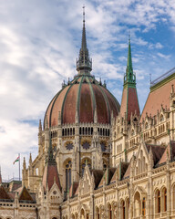 Obraz premium Majestic Hungarian Parliament Building in Budapest.