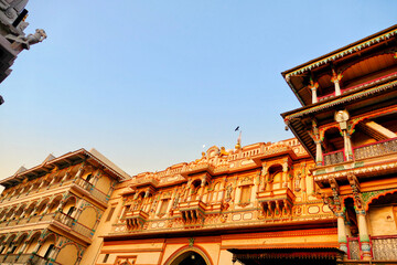 Historical Hindu temple in the old town of Ahmedabad, India