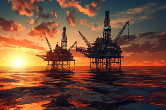 Oil and gas drilling rig platform