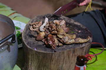 Cooking in a rustic way