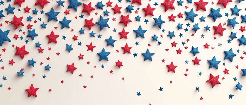 Artistic 4th of July composition with stars and stripes