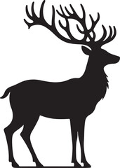 Deer silhouette vector illustration