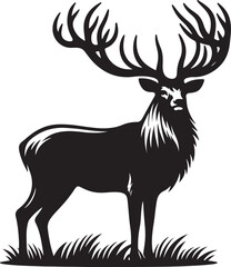 Fototapeta premium Deer silhouette vector illustration