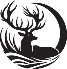 Deer silhouette vector illustration