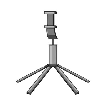 i phone tripod cartoon. vertical lamp, mobile stand, smart circle i phone tripod sign. isolated symbol vector illustration