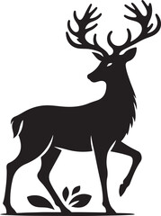 Deer silhouette vector illustration