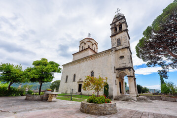 Fototapeta na wymiar Herceg Novi, Montenegro - August 06, 2023: Savina Monastery in Herceg Novi, Montenegro