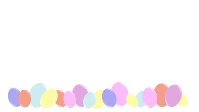 Easter Day animated background illustration with easter eggs animation