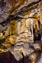 Exploring beautiful Postojna cave in Slovenia the most visited european cave. Thousands of stalagmites and stalactites