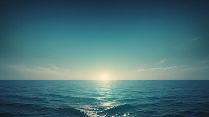 Fototapeta premium blue sea sky , color gradient rough abstract background shine bright light and glow template empty space , grainy noise grungy texture