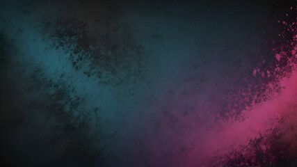 Obraz premium black pink blue , color gradient rough abstract background shine bright light and glow template empty space , grainy noise grungy texture