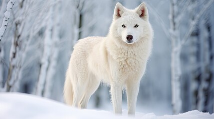 Naklejka premium Husky dog. Generative AI