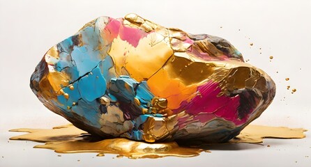 The Multi-Color Monolith - Bathed in Golden Brilliance