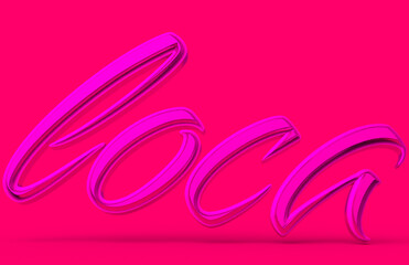 Abstract loca 3D rendering purple lettering, pink purple background with purple font, backdrop, Virtual dynamic landscape, Fantastic panoramic wallpaper, Texture concept