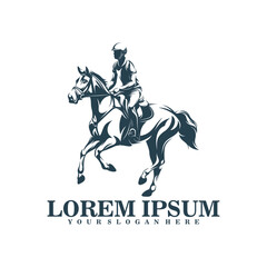 Horseman silhouette vector illustration design isolated