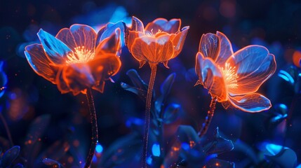 Glow in the dark flowers