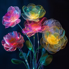 Kinetic flower light painting