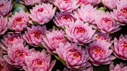 Pink lotus for prayer. Generative AI