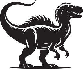 Dinosaur silhouette Vector Illustration Vintage Style