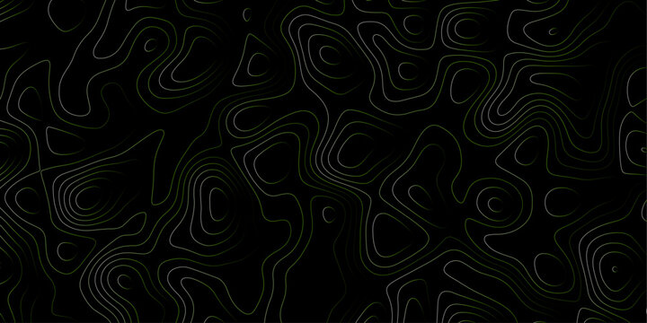 Black geography scheme,shiny hair terrain path curved lines,high quality round strokes,topography topographic contours lines vector map background map of.
