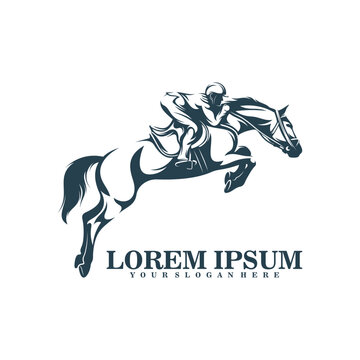 Horseman silhouette vector illustration design isolated